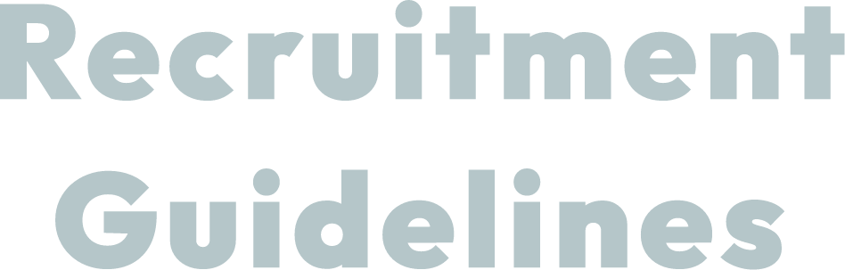 Recruitment Guidelines